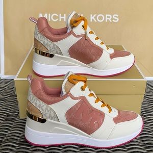 Michael Kors Crista Trainer MK Outline Jacquard 49F1CRFS2Y SNST RS MLTI WMNS